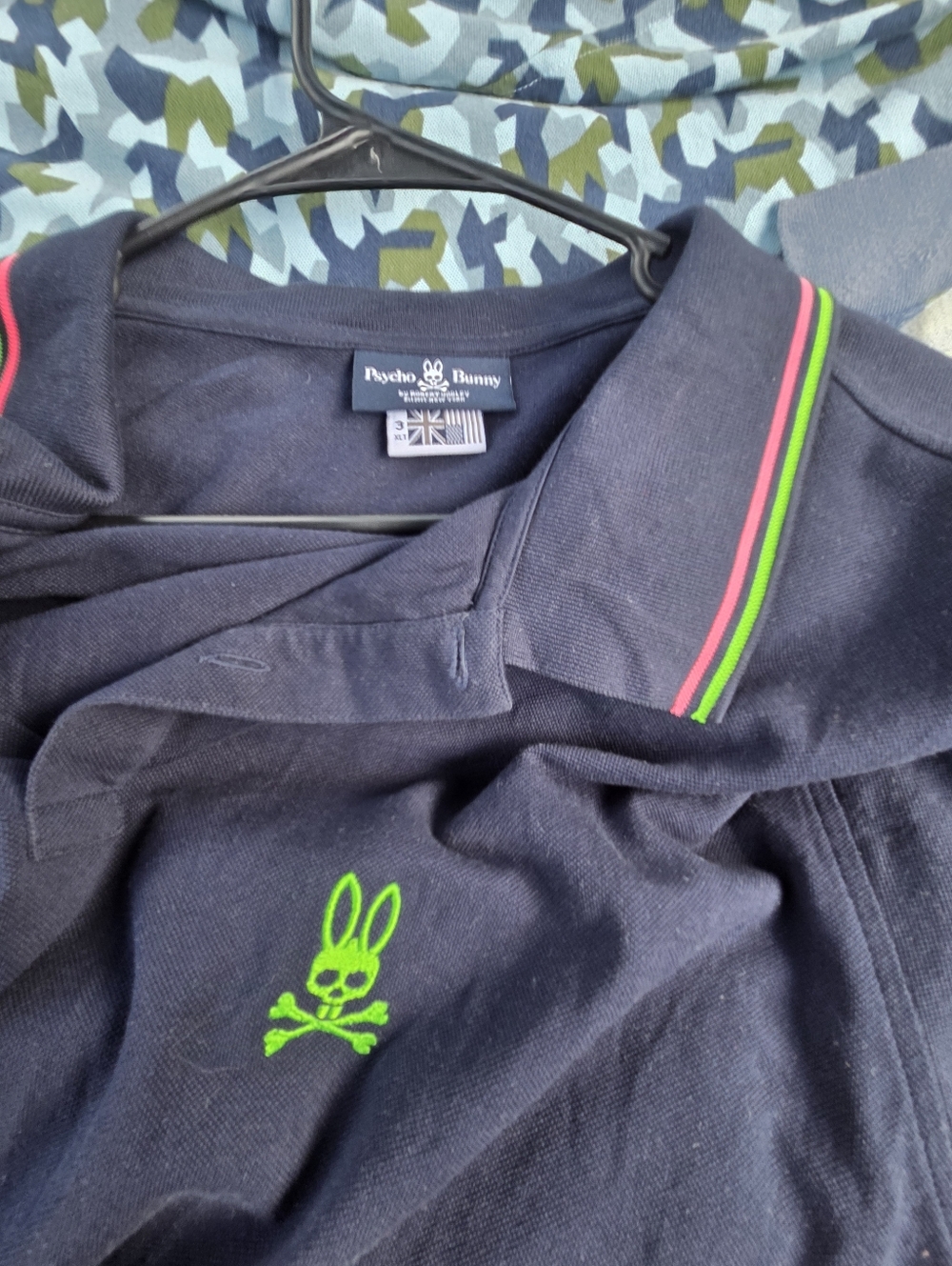 Psycho Bunny Black Tee with White Logo Tag